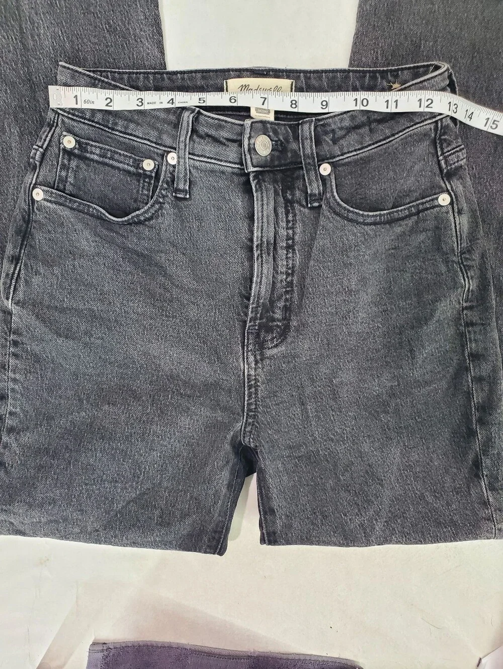 Madewell The Curvy Perfect Vintage Jean in Faded Black Wash